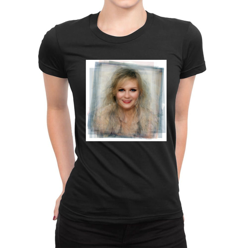 Kirsten Dunst Portrait Ladies Fitted T-Shirt by ekukaevelsy | Artistshot