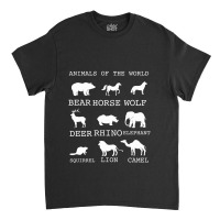 Animals Of The World Classic T-shirt | Artistshot