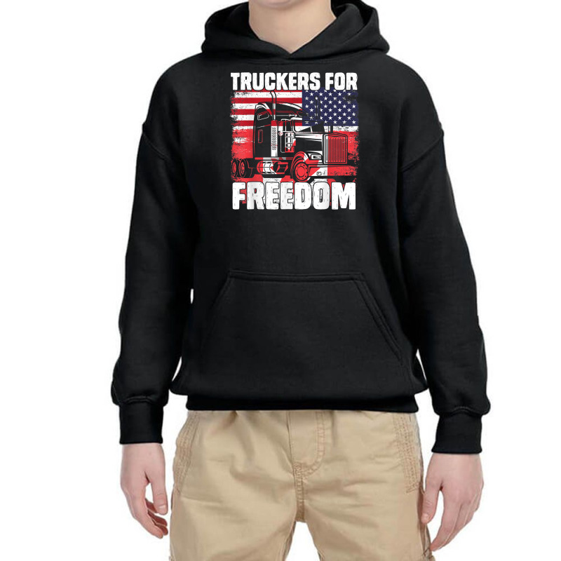 Amerikanische Flagge Kanada Flagge Freiheitskonvoi 2022 T Shirt Youth Hoodie by adam.troare | Artistshot