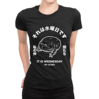 Hot Trend It Is Wednesday My Dudes Japanese Aesthetic Ladies Fitted T-shirt | Artistshot