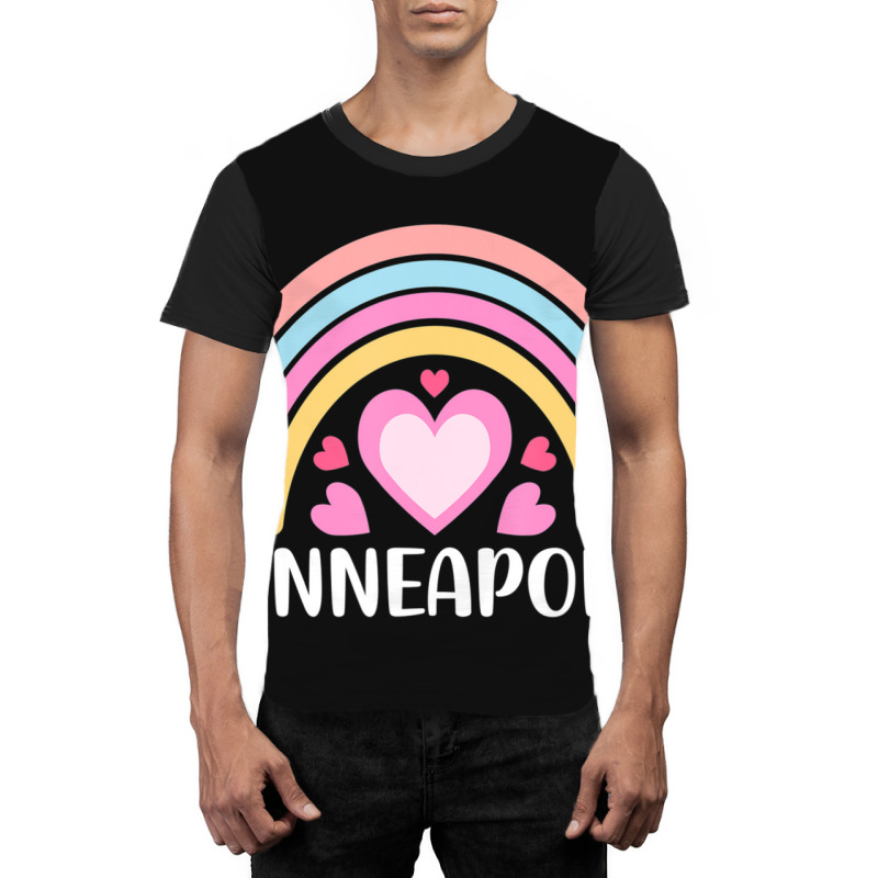 Limited Edition Minneapolis Minnesota Rainbow Graphic T-shirt | Artistshot