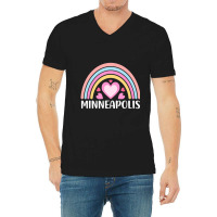 Limited Edition Minneapolis Minnesota Rainbow V-neck Tee | Artistshot