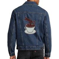 Coffee Cheater Fancy Deal Digital Art Graphic Vector T Men Denim Jacket | Artistshot