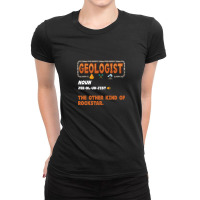 Geologist Definition Shirt Funny Geoscience Rock Hunting Ladies Fitted T-shirt | Artistshot