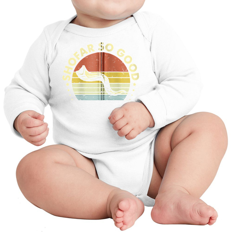 Yj6j Vintage Shofar So Good Rosh Hashanah Jewish Day Zip Long Sleeve Baby Bodysuit | Artistshot