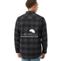 Limited Edition Minnesota Loon And Trees In Moonlight Flannel Shirt | Artistshot