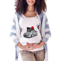 Silver Evo Vi Tommi Makinen Rally Car Maternity Scoop Neck T-shirt | Artistshot