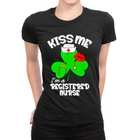 Funny Shamrock Im A Registered Nurse St Patricks Day Lucky Ladies Fitted T-shirt | Artistshot