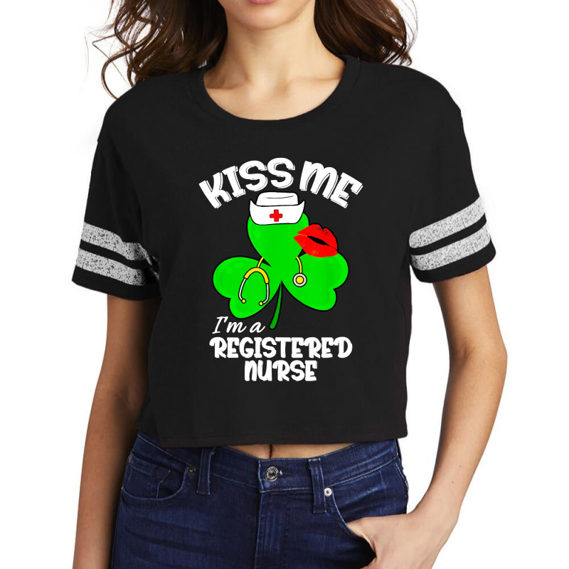 Funny Shamrock Im A Registered Nurse St Patricks Day Lucky Scorecard Crop Tee | Artistshot