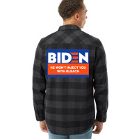 Biden He Wont Inject You With Bleach Active  Red Flannel Shirt | Artistshot