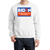 Biden He Wont Inject You With Bleach Active  Red Crewneck Sweatshirt | Artistshot