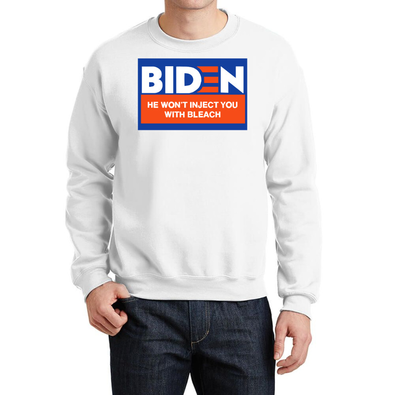 Biden He Wont Inject You With Bleach Active  Red Crewneck Sweatshirt | Artistshot