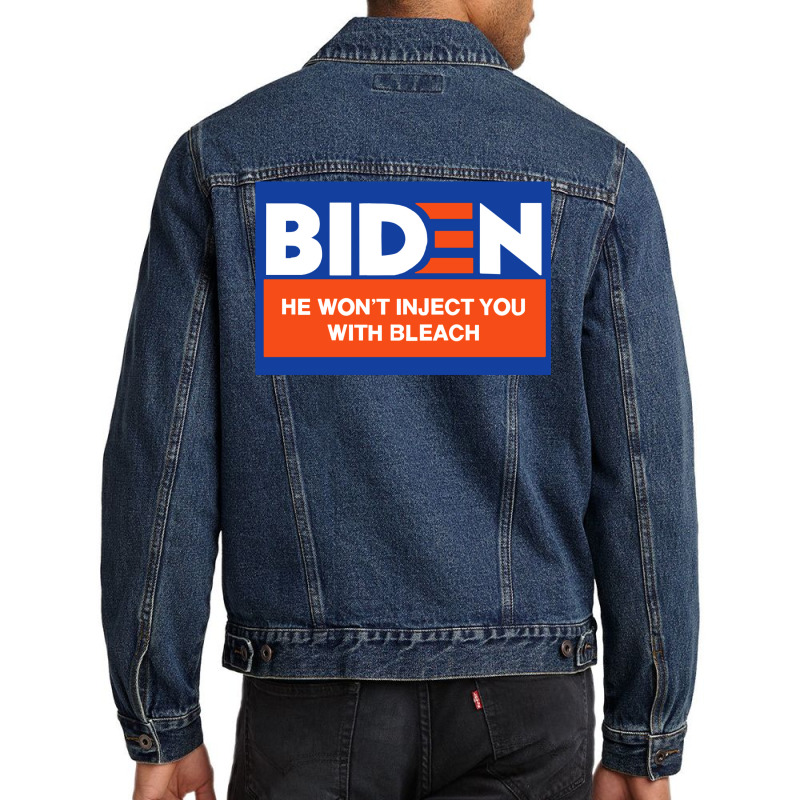 Biden He Wont Inject You With Bleach Active  Red Men Denim Jacket | Artistshot