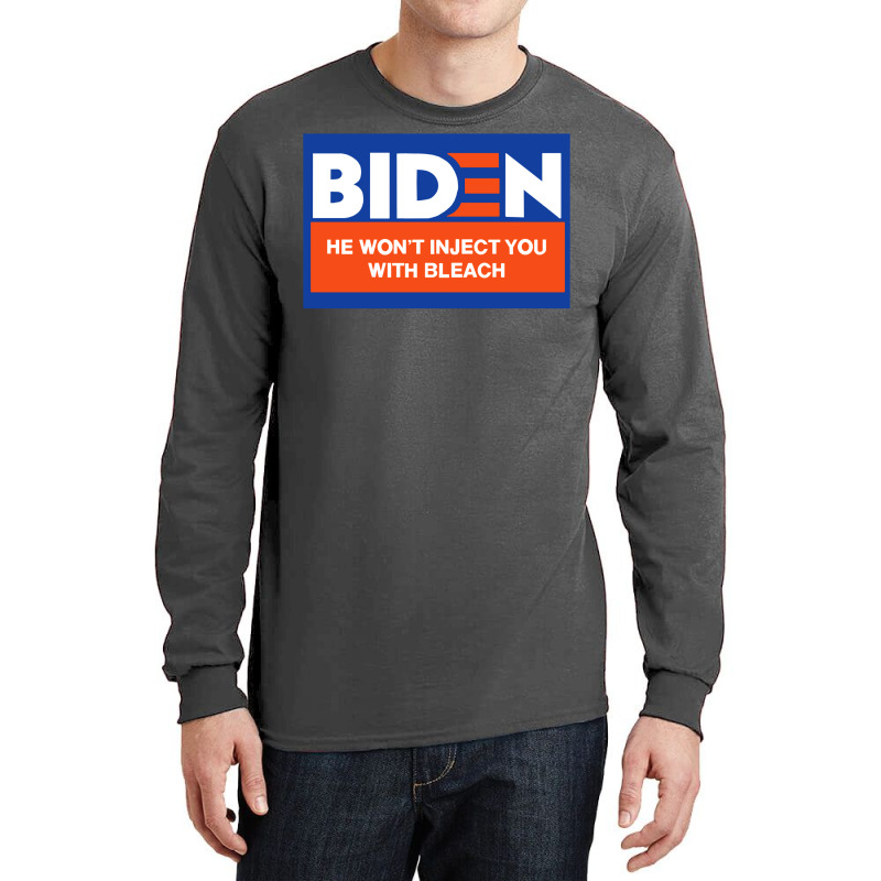 Biden He Wont Inject You With Bleach Active  Red Long Sleeve Shirts | Artistshot