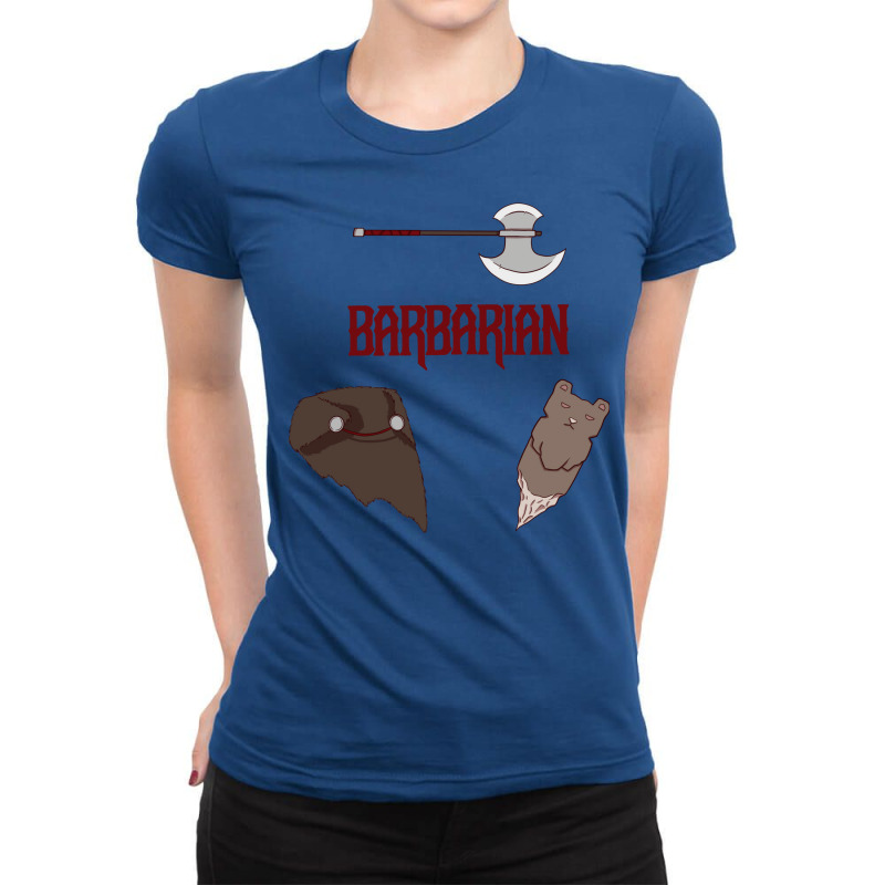 Barbarian Table Top Class Design Classic Tshirt Nostalgia Blue Ladies Fitted T-Shirt by mafozkiauwm | Artistshot