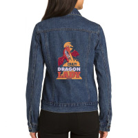 Crazy Dragon Lady 41 Ladies Denim Jacket | Artistshot