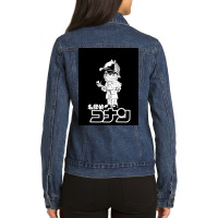 Detective Conan Poster Cool Ladies Denim Jacket | Artistshot