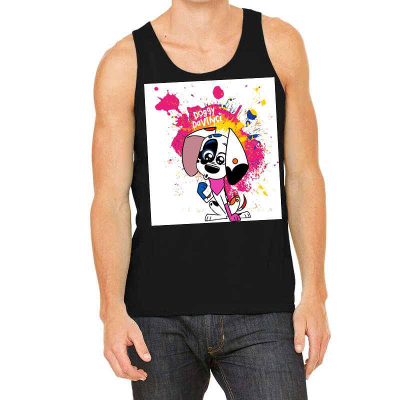 Doggy Davinci 101 Dalmatians Poster Green Tank Top | Artistshot