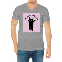 Cat World Domination Poster Hipster V-neck Tee | Artistshot