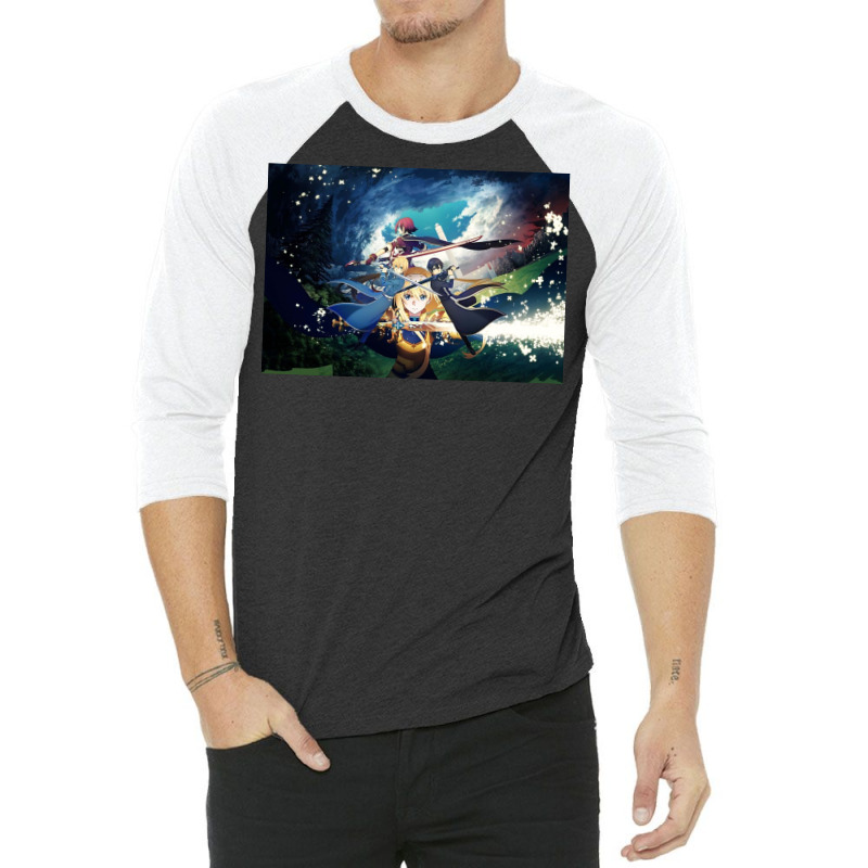 Sao Kirito Asuna   Sword Art Online Poster , Sword Art Poster 3/4 Sleeve Shirt by dorisMdamm | Artistshot