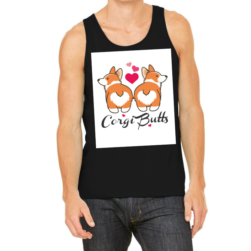 Corgi Butts Funny Dog Poster Funny Tank Top | Artistshot