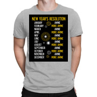 Funny Kawaii Anime Animation Love New Years Resolution 2022 Poster Gir T-shirt | Artistshot