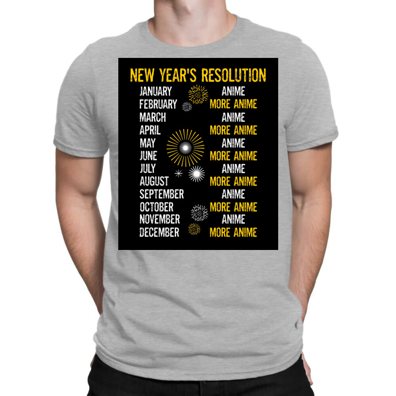 Funny Kawaii Anime Animation Love New Years Resolution 2022 Poster Gir T-shirt | Artistshot