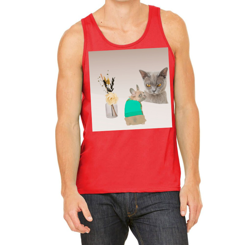 Beautiful Sitting Pug Dog Oil Painting Design Poster Aesthetic Tank Top | Artistshot