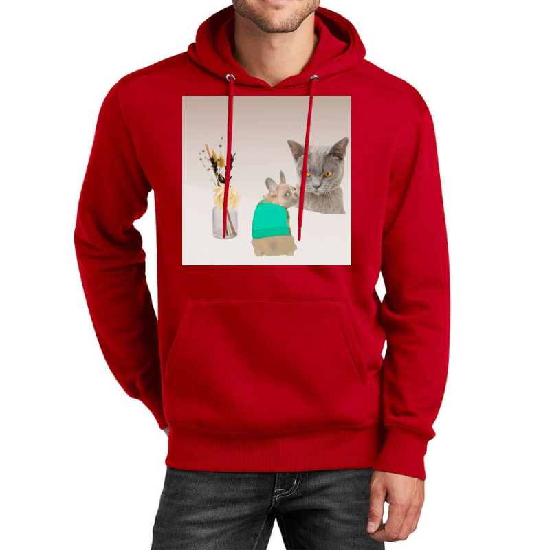 Beautiful Sitting Pug Dog Oil Painting Design Poster Aesthetic Unisex Hoodie | Artistshot