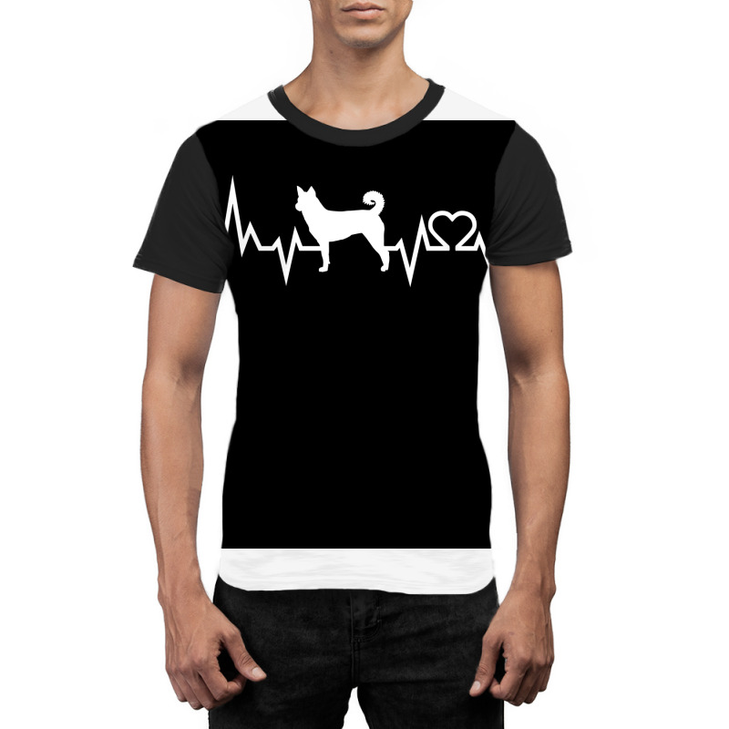 Canaan Dog Dog Heartbeat Ekg I Love My Canaan Dog Dog Lovers Nurse Dog Graphic T-shirt | Artistshot