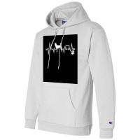 Canaan Dog Dog Heartbeat Ekg I Love My Canaan Dog Dog Lovers Nurse Dog Champion Hoodie | Artistshot