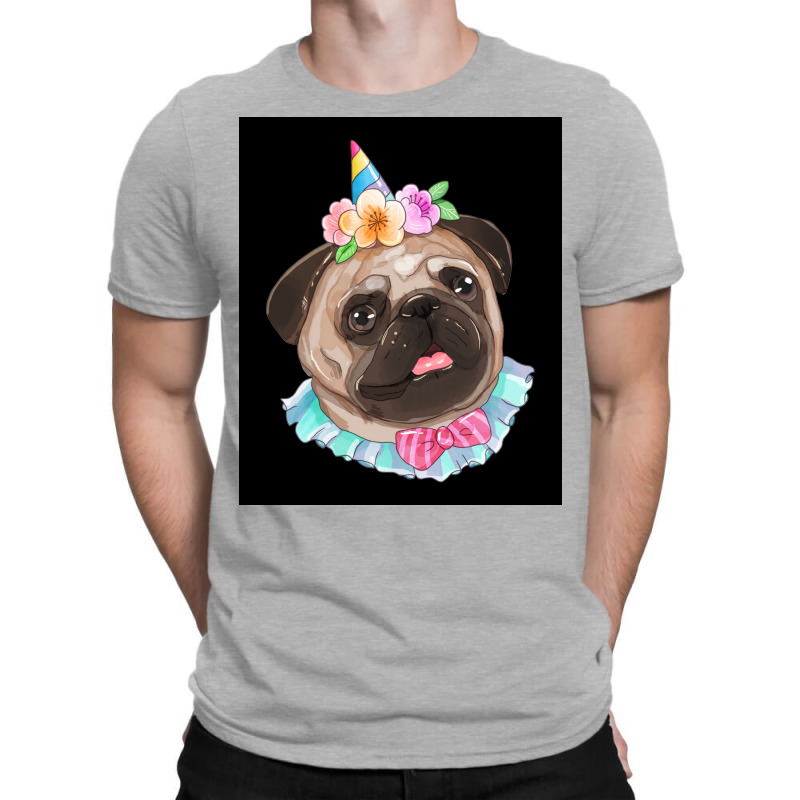 Cute Pug Dog Poster Aesthetic T-shirt | Artistshot