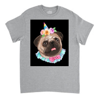 Cute Pug Dog Poster Aesthetic Classic T-shirt | Artistshot