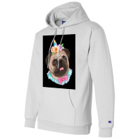 Cute Pug Dog Poster Aesthetic Champion Hoodie | Artistshot