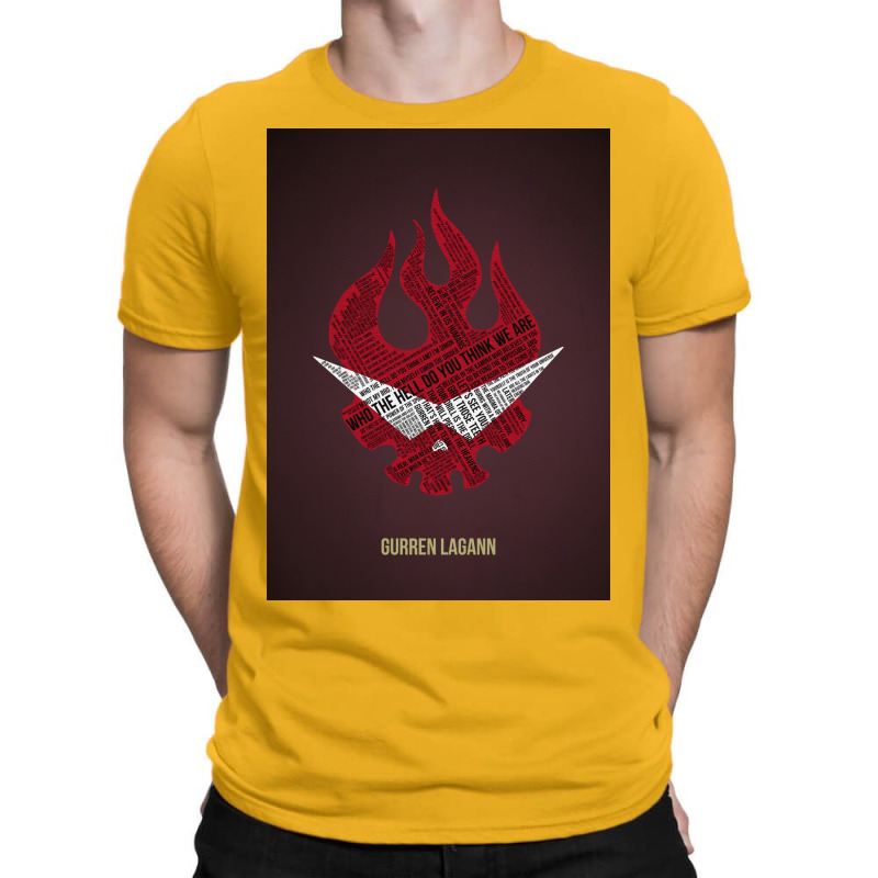 Gurren Lagann Typography Poster Gift T-shirt | Artistshot