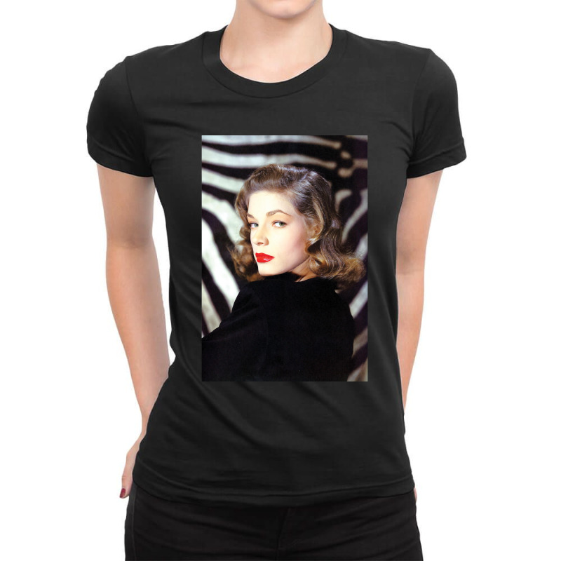 Lauren Bacall Ladies Fitted T-Shirt by JoelJBerghoff | Artistshot