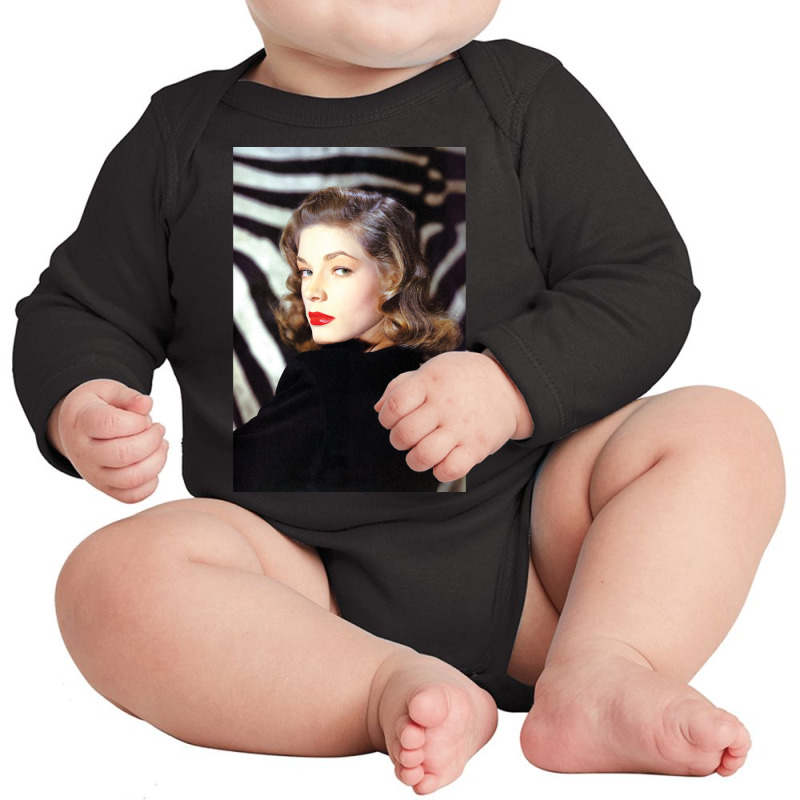 Lauren Bacall Long Sleeve Baby Bodysuit by JoelJBerghoff | Artistshot