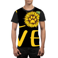 Dog Love Sunflower Poster Love Graphic T-shirt | Artistshot