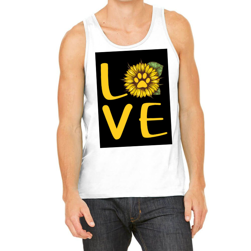 Dog Love Sunflower Poster Love Tank Top | Artistshot