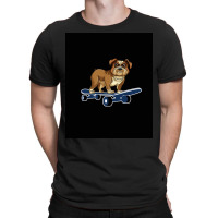 Funny French Bulldog Skateboarding Puppy Gift Poster Retro T-shirt | Artistshot