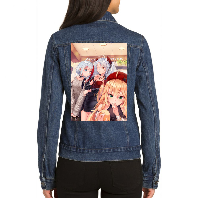 Azur Lane Graf Spee Eugen Poster (1) Ladies Denim Jacket by jilderfedorau | Artistshot