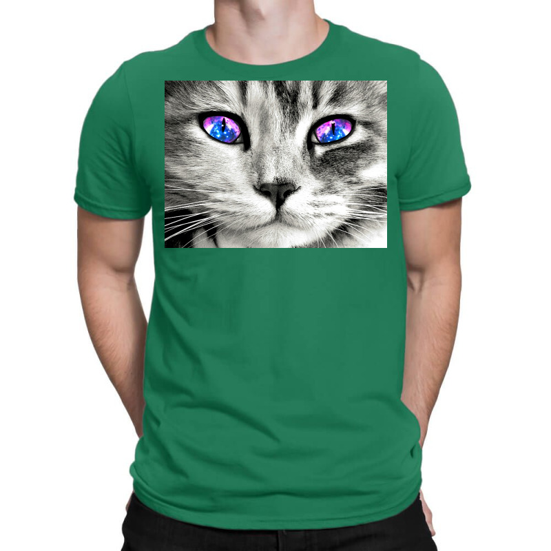 Galaxy Cat Eyes Poster Tumblr T-shirt | Artistshot