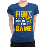 Fight And Complete The Game Classic Tshirt Summer Love Ladies Fitted T-shirt | Artistshot