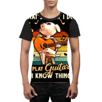 Dog Play Guita Poster Love Graphic T-shirt | Artistshot