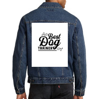 Dog Trainer Dog School Poster Music Quote Men Denim Jacket | Artistshot