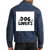 I Love Dogs Poster Stars Funny Men Denim Jacket | Artistshot