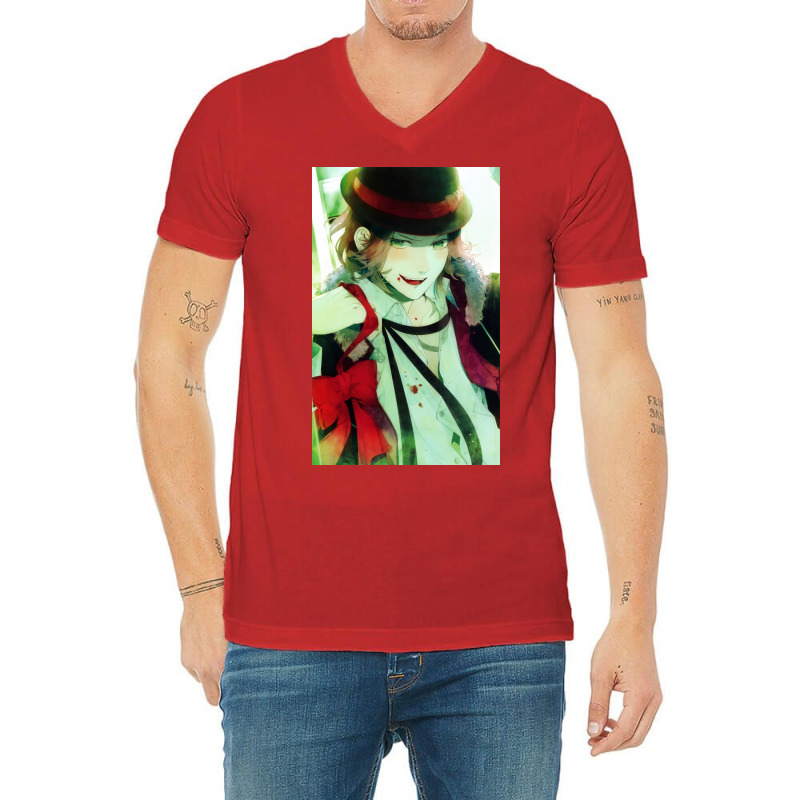 Laito Sakamaki Smirk Poster Girl (1) V-neck Tee | Artistshot