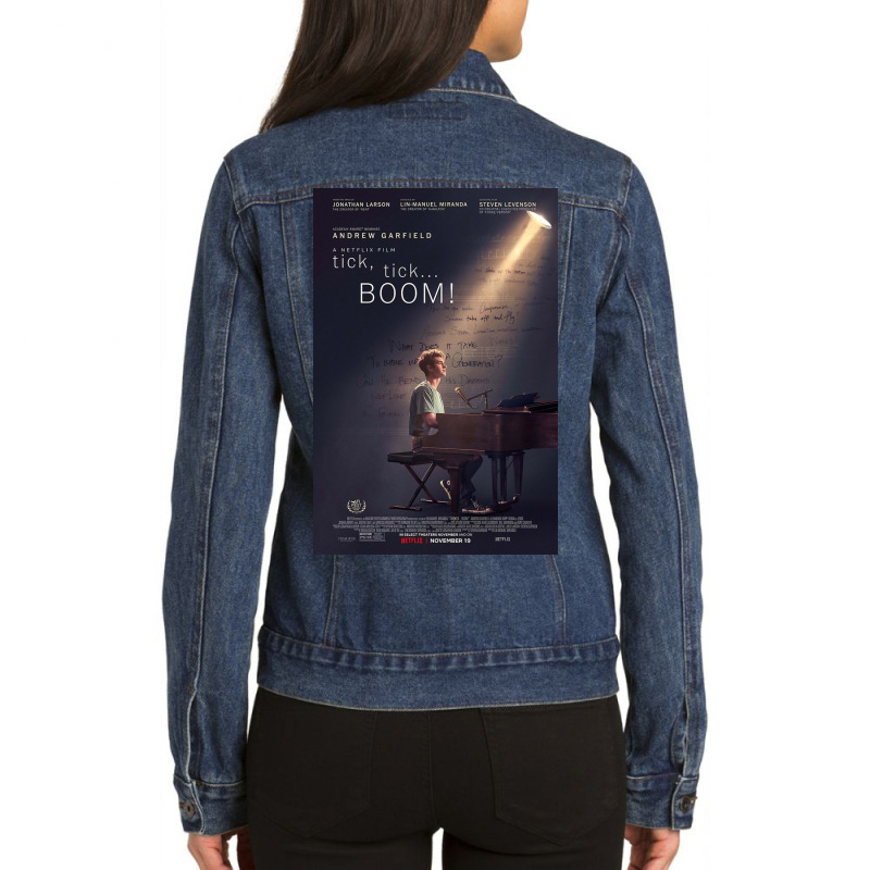 Tick Tick Boom! Ladies Denim Jacket by paulasilver | Artistshot