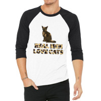 Real Men Love Cats 3/4 Sleeve Shirt | Artistshot