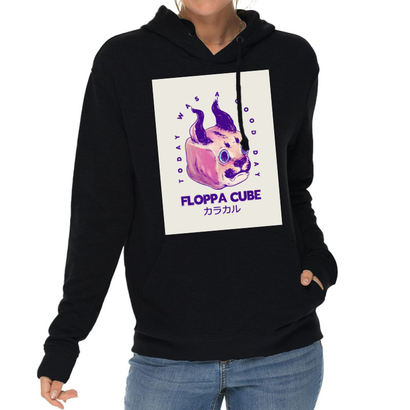 Floppa Cube Today Was A Good Day Flop Flop Happy Floppa Friday Racist Lightweight Hoodie | Artistshot